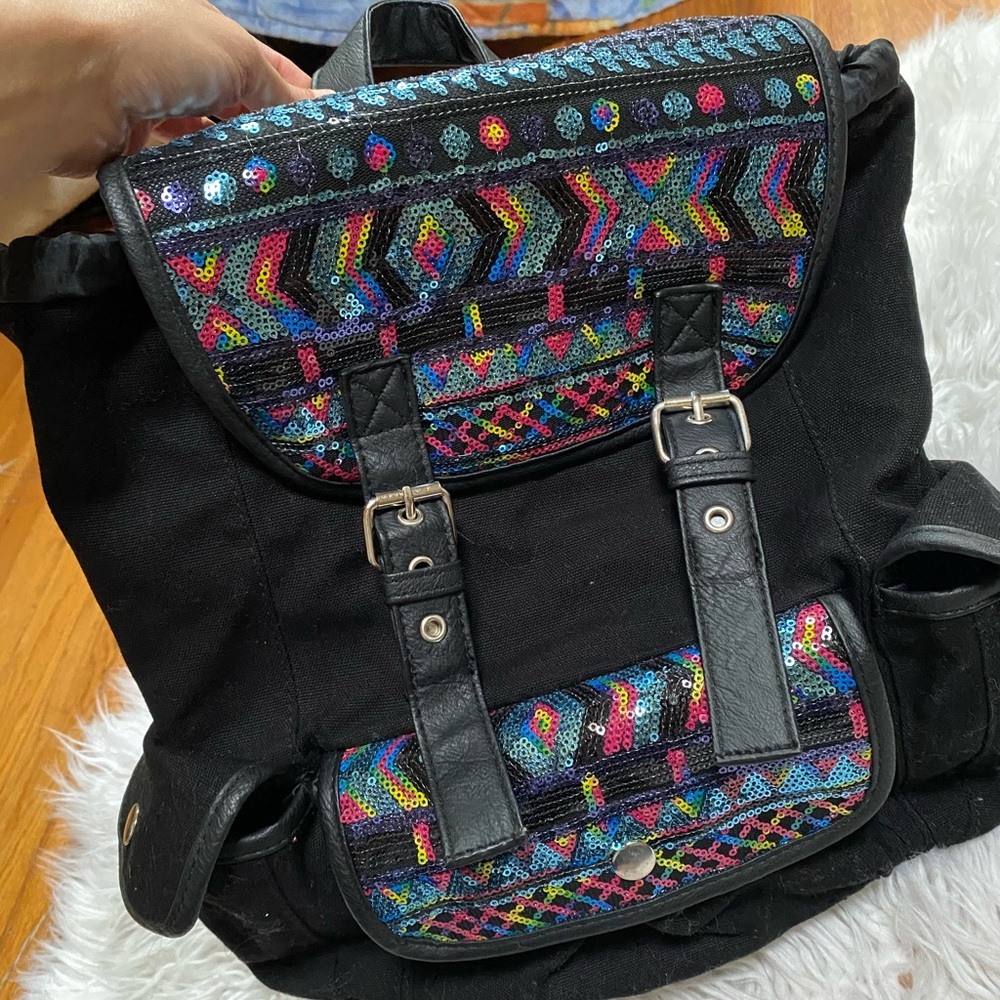 Black Sequence Backpack - image 2